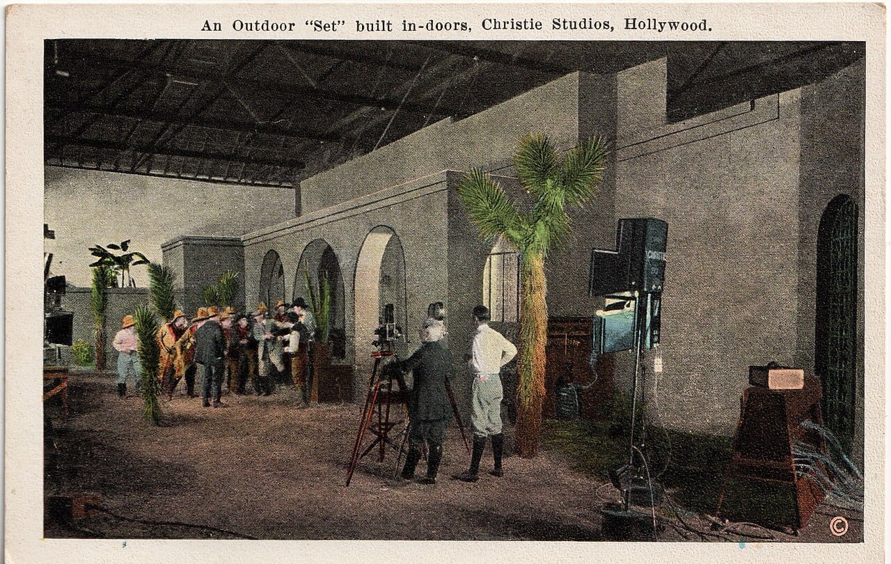 plateau de tournage hollywoodien